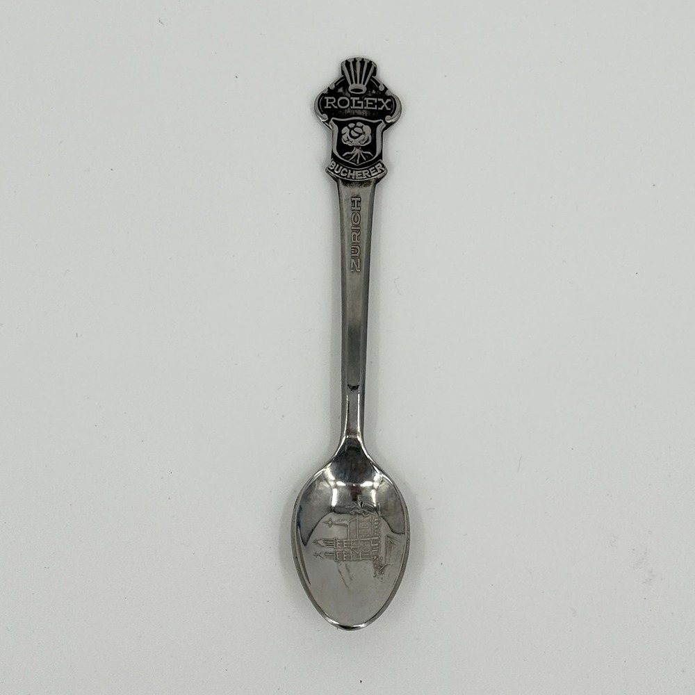 Vintage Rolex Bucherer Zürich Switzerland Souvenir Spoon Swiss Watch Collectible